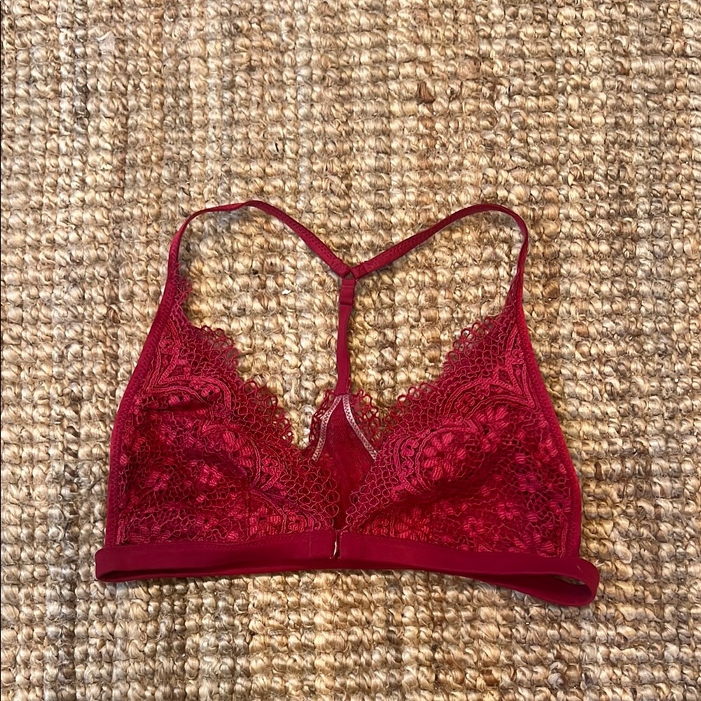 Victoria's Secret Lace Bralette - Deep Red